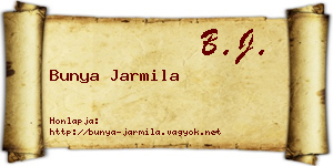 Bunya Jarmila névjegykártya